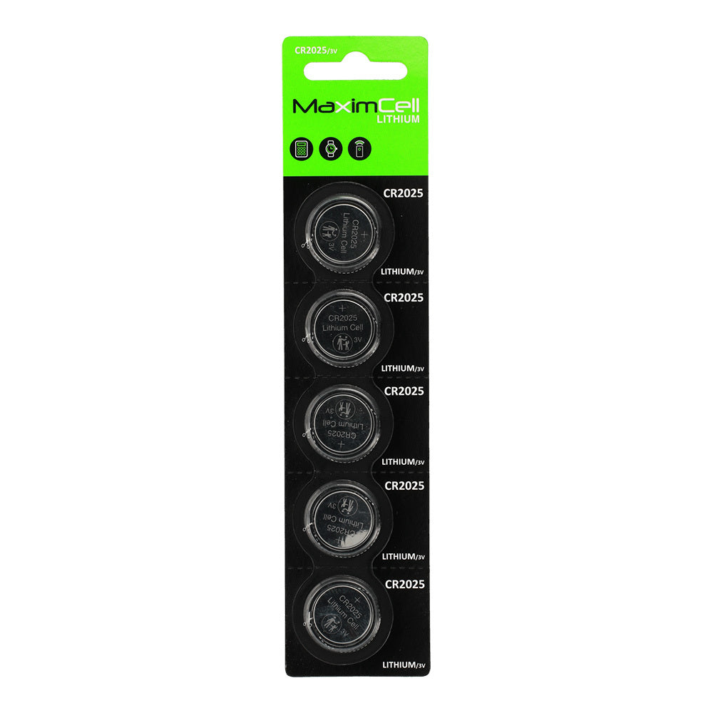 Bateria MaximCell, CR2025, Conjunto de 5 unidades