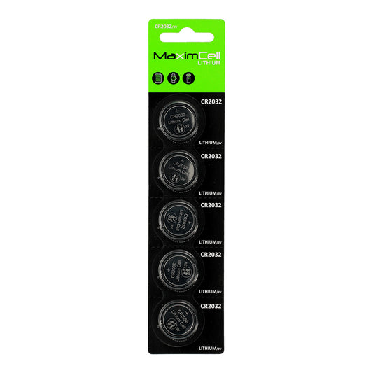 Bateria MaximCell, CR2032, Conjunto de 5 unidades