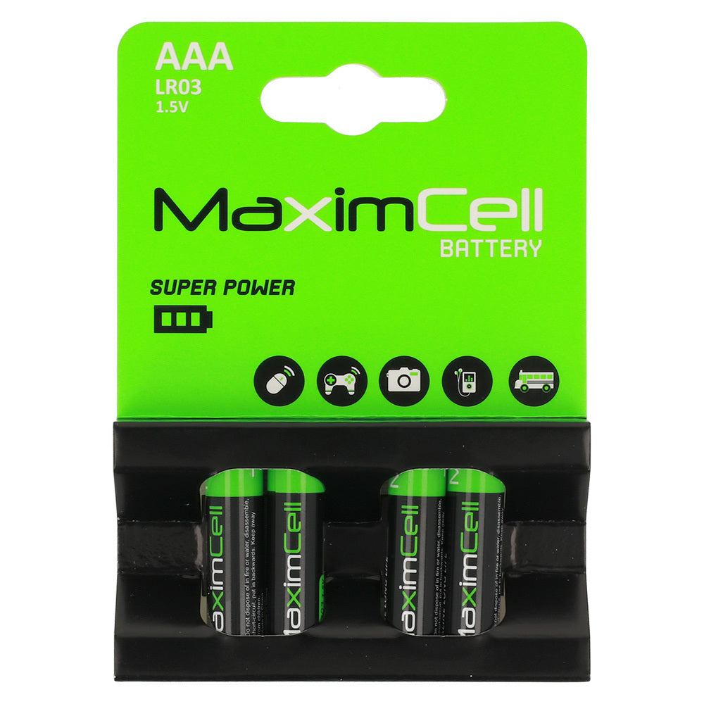Bateria MaximCell Super Power, AAA / LR3, Conjunto de 4 unidades