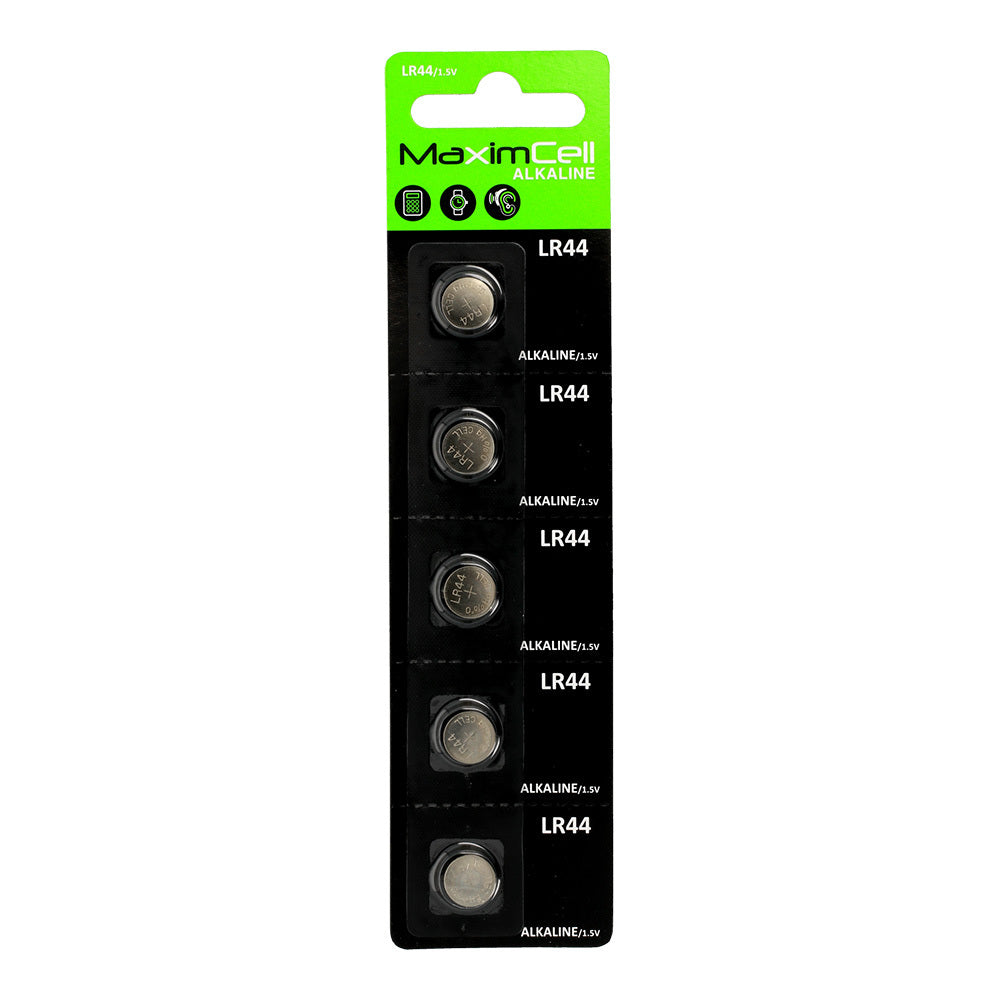 Bateria MaximCell, V13GA / LR44, Conjunto de 5 unidades