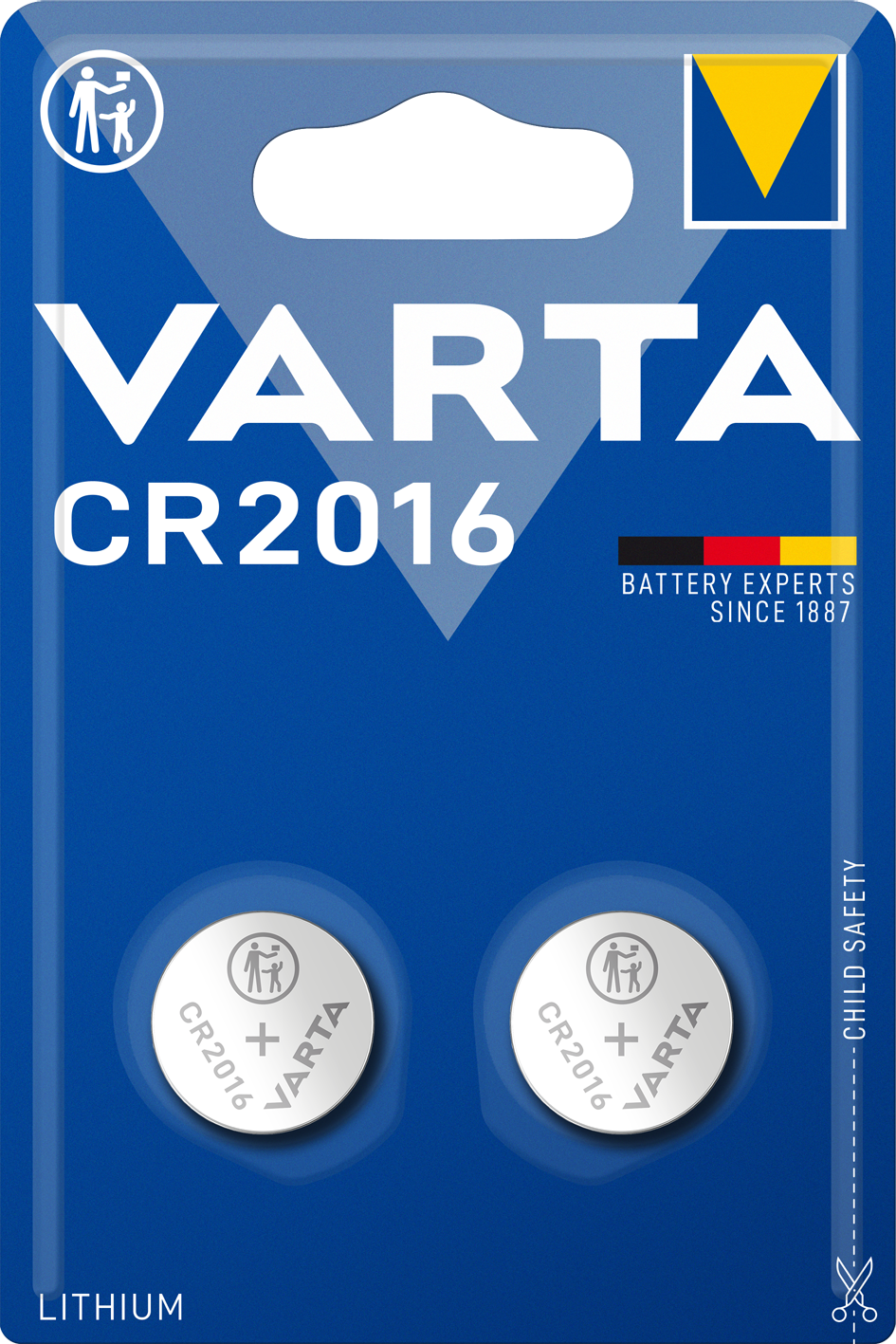 Pilhas Varta, CR2016, Conjunto 2 peças