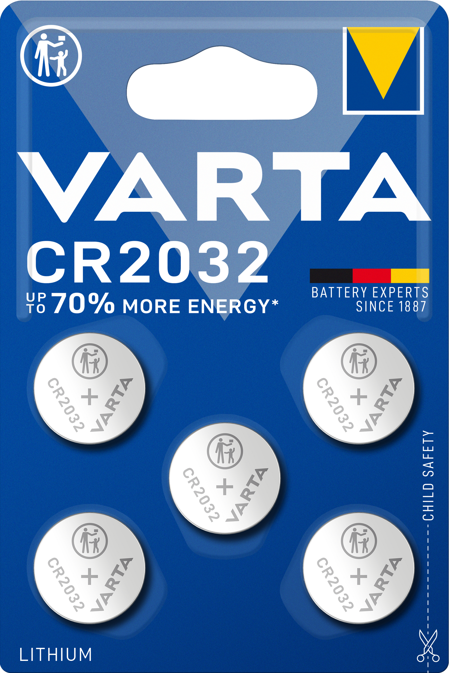 Pilhas Varta, CR2032, Conjunto 5 peças