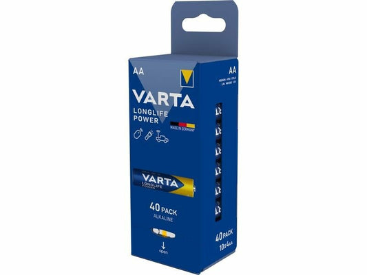 Pilhas Varta Longlife Power 4906, AA / LR6, Conjunto 40 peças