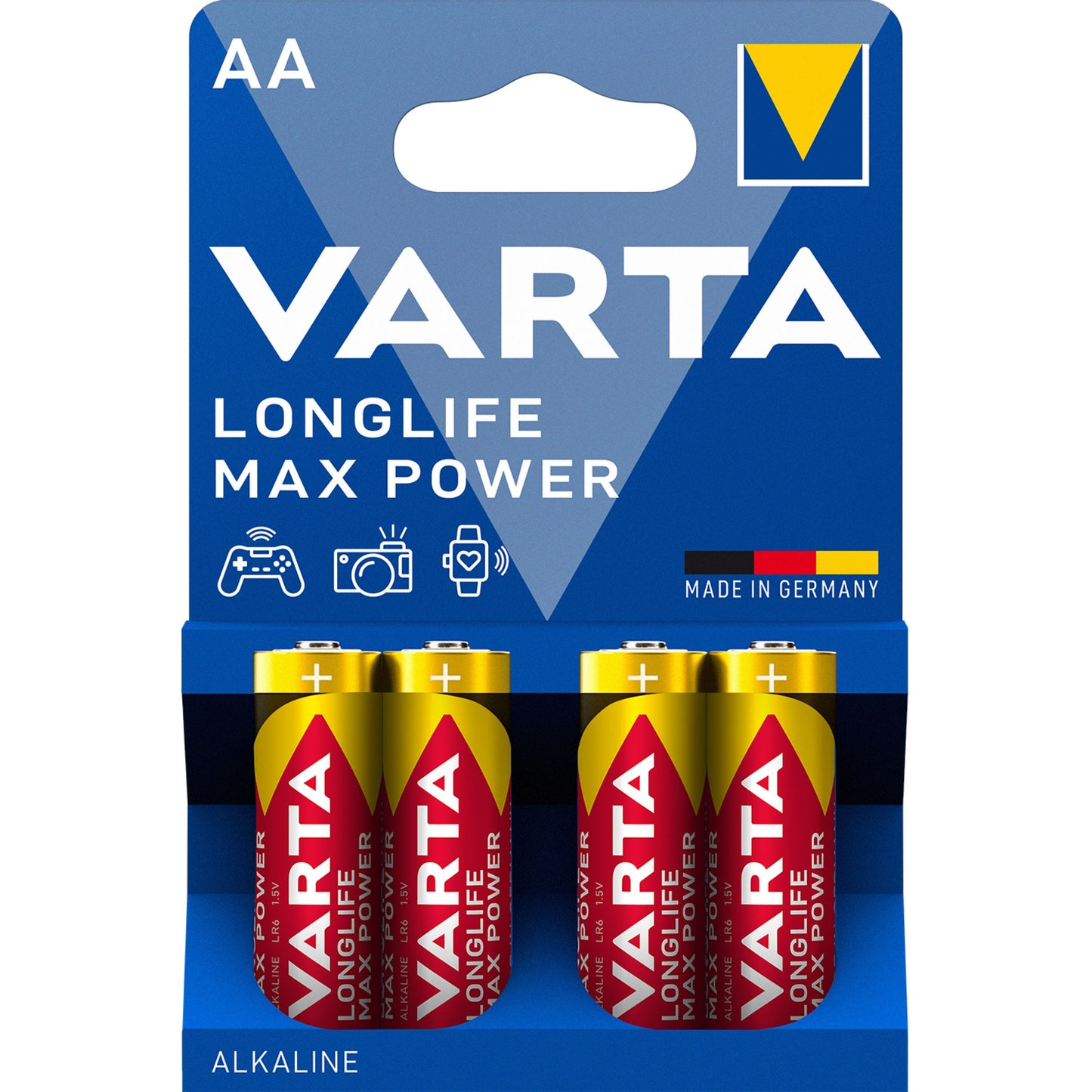 Pilhas Varta Longlife Max Power Max Power 4706, AA / LR6, Conjunto 4 peças 04706101404