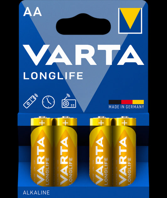 Pilhas Varta Longlife 4106, AA / LR6, Conjunto 4 peças