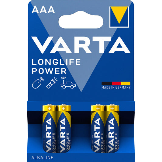 Pilhas eléctricas Varta Longlife 4903, AAA / LR3, conjunto de 4 peças 04903121414