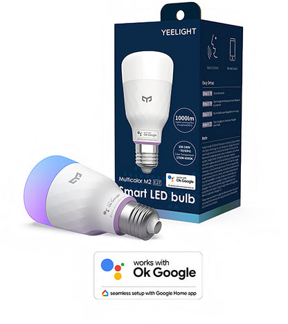 Yeelight M2 LED Bulb, Wi-Fi, E27, 8W, 1700K - 6500K, 1000lm, Multicolor YLDP001-A YLDP001-A 