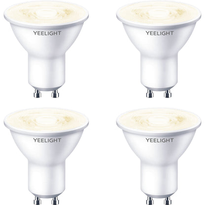 Yeelight W1 Lâmpada LED, Wi-Fi, GU10, 4.8W, 2700K, 350lm, Conjunto de 4 peças, Branco YLDP004 