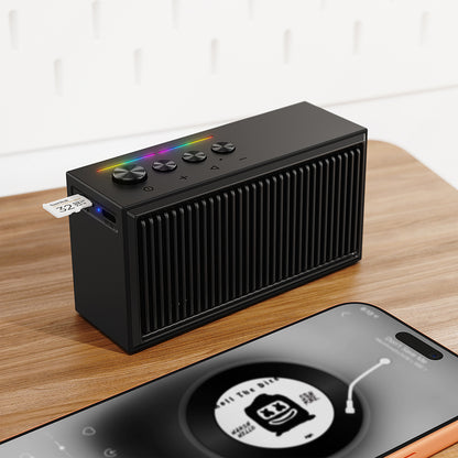 Coluna Bluetooth Acefast K9 Go, 7W, TWS, RGB, à prova de água, Preta