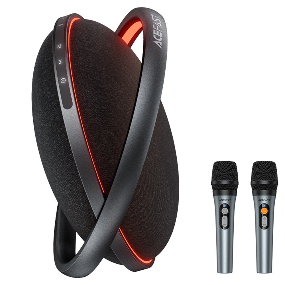 Coluna Bluetooth Acefast Karaoke K5 Max, 350W, TWS, RGB, à prova de água, Preta