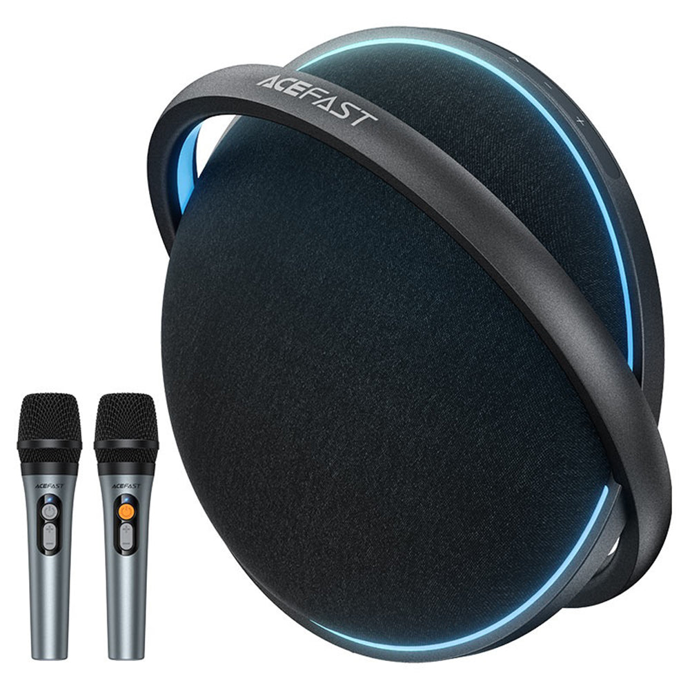 Coluna Bluetooth Acefast Karaoke K5 Max, 350W, TWS, RGB, à prova de água, Preta