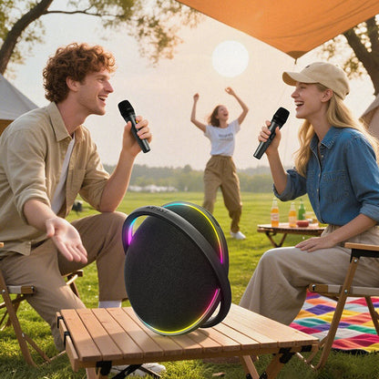 Coluna Bluetooth Acefast Karaoke K5 Max, 350W, TWS, RGB, à prova de água, Preta