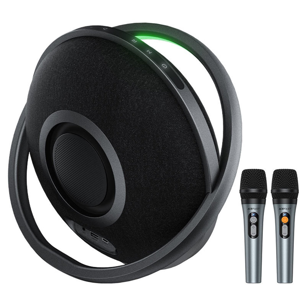 Coluna Bluetooth Acefast Karaoke K5 Max, 350W, TWS, RGB, à prova de água, Preta