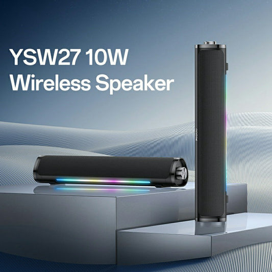 Coluna Bluetooth Yesido YSW27, 10W, RGB, Preta