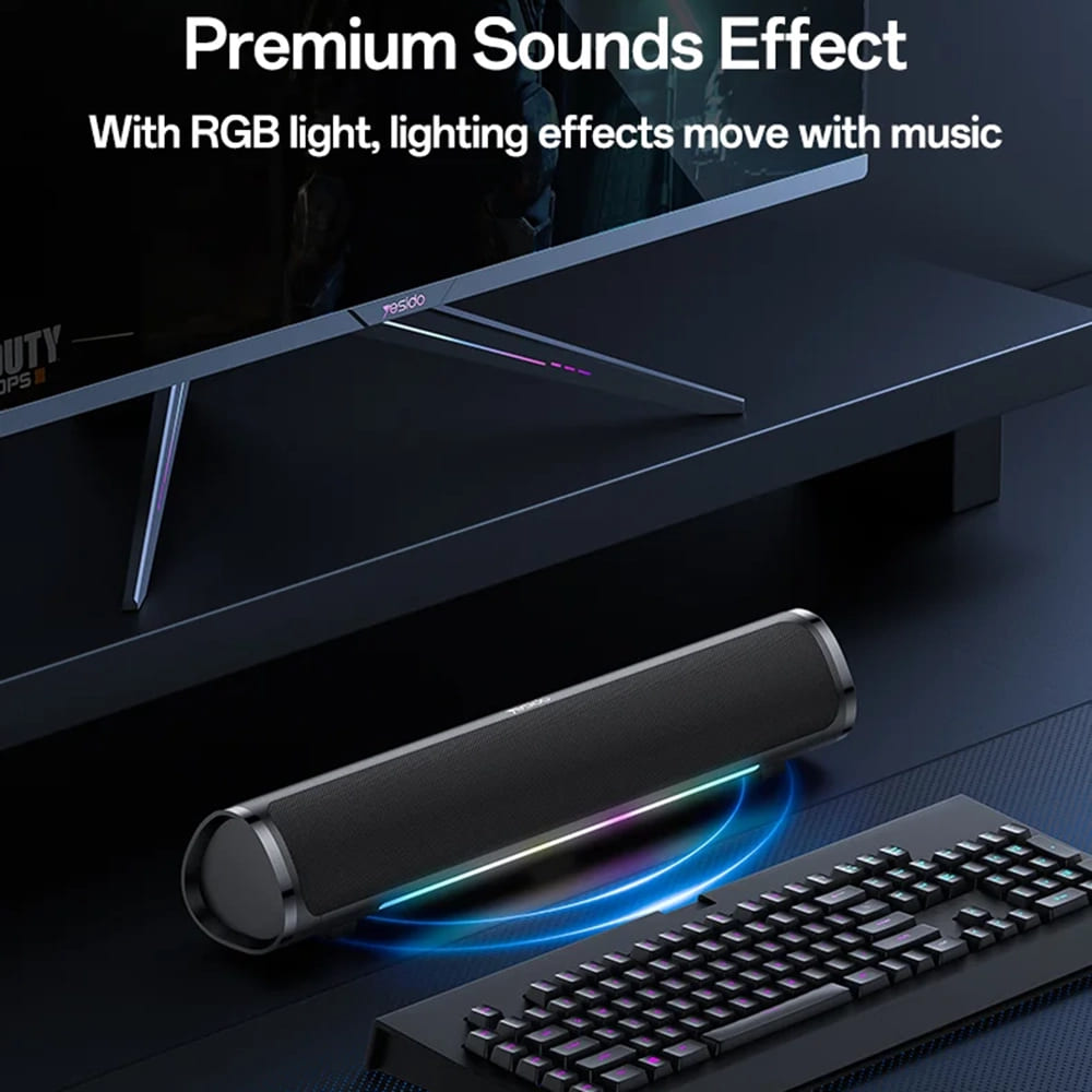 Coluna Bluetooth Yesido YSW27, 10W, RGB, Preta