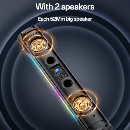 Coluna Bluetooth Yesido YSW27, 10W, RGB, Preta