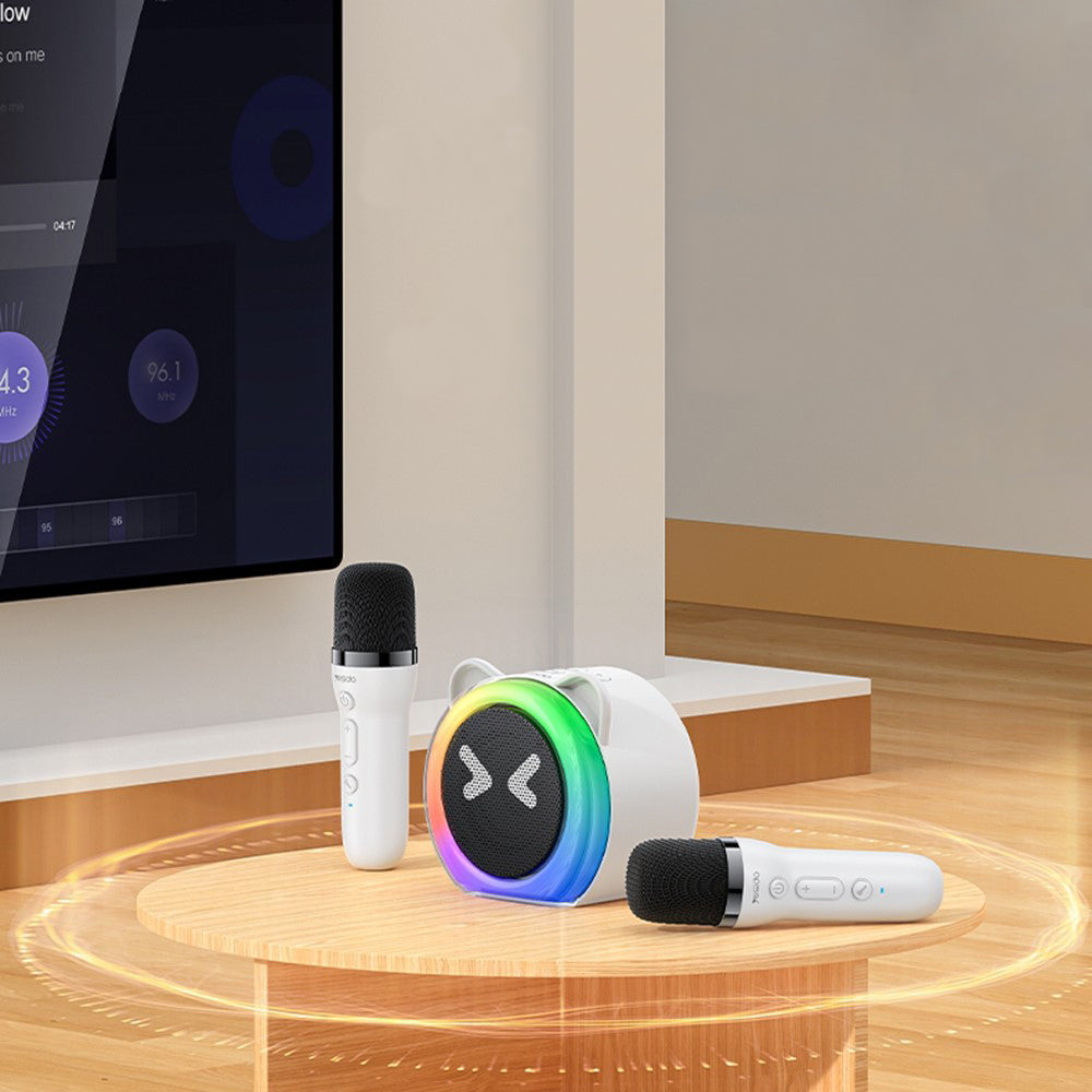 Coluna Bluetooth Yesido YSW36 Kids, 5W, Karaoke, Branca