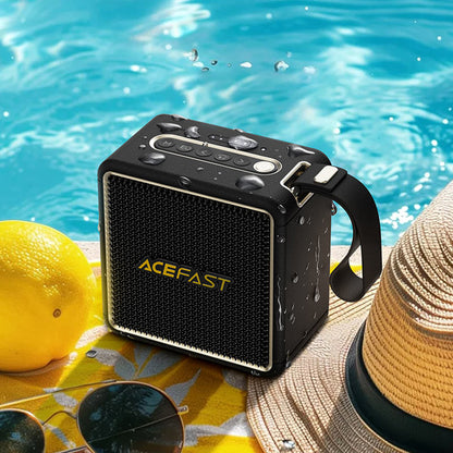 Coluna Portátil Bluetooth Acefast K3 Nano, 1 x 30W - 1 x 16W, RGB, à Prova de Água, Preta