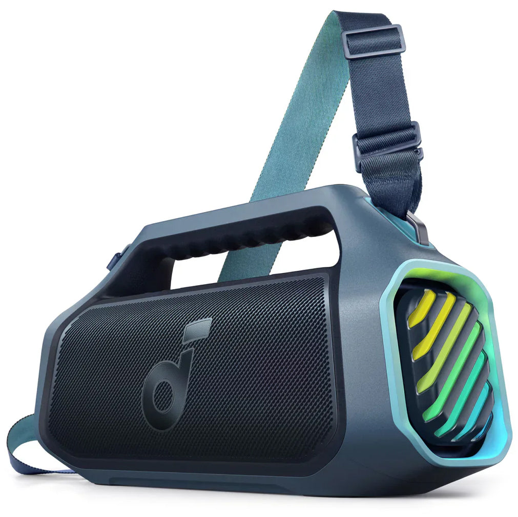 Altifalante portátil Bluetooth Anker Soundcore Boom 2 Plus, 140 W, RGB, à prova de água, azul A3134031 