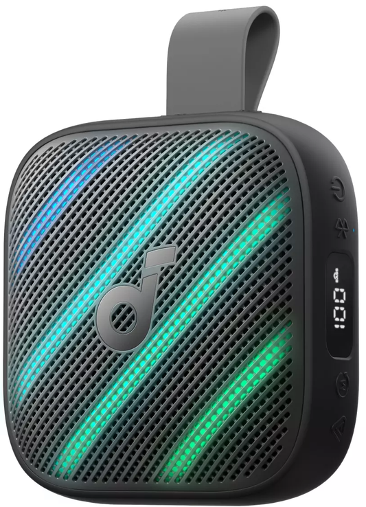 Coluna Portátil Bluetooth Anker SoundCore Boom Go 3i, 15W, TWS, RGB, À Prova de Água, Preta D5103010