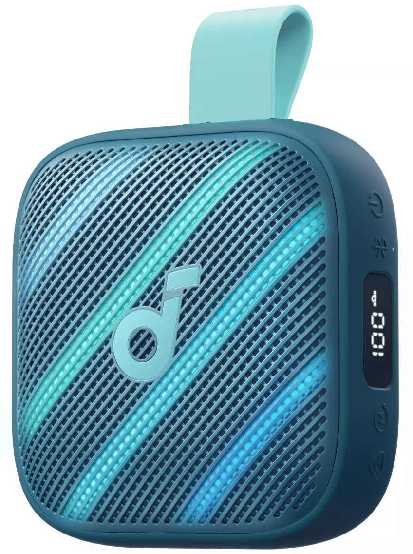 Coluna Portátil Bluetooth Anker SoundCore Boom Go 3i, 15W, TWS, RGB, À Prova de Água, Azul D5103030