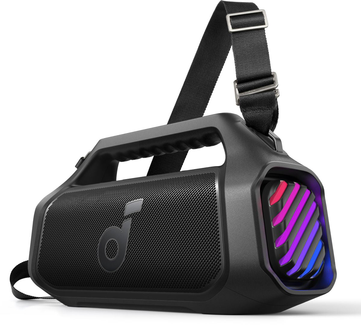 Coluna Portátil Bluetooth Anker SoundCore Boom 2 Plus Nova Versão, 140W, TWS, RGB, À Prova de Água, Preta A3134012