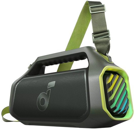 Coluna Portátil Bluetooth Anker SoundCore Boom 2 Plus, 140W, TWS, RGB, À prova de água, Verde A3134062