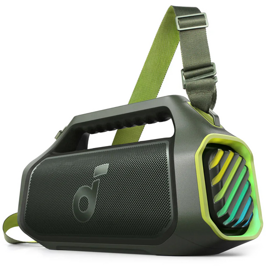 Coluna Portátil Bluetooth Anker SoundCore Boom 2 Plus, 140W, TWS, RGB, À prova de água, Verde, Recondicionada A3134061