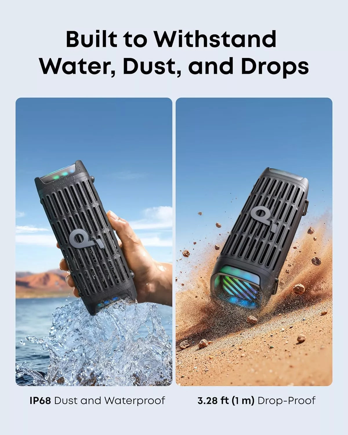 Coluna Portátil Bluetooth Anker SoundCore Boom 3i, 50W, RGB, à prova de água, Preta D5100010