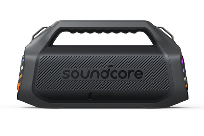 Coluna Portátil Bluetooth Anker SoundCore Boom 2 Plus Nova Versão, 140W, TWS, RGB, À Prova de Água, Preta A3134012