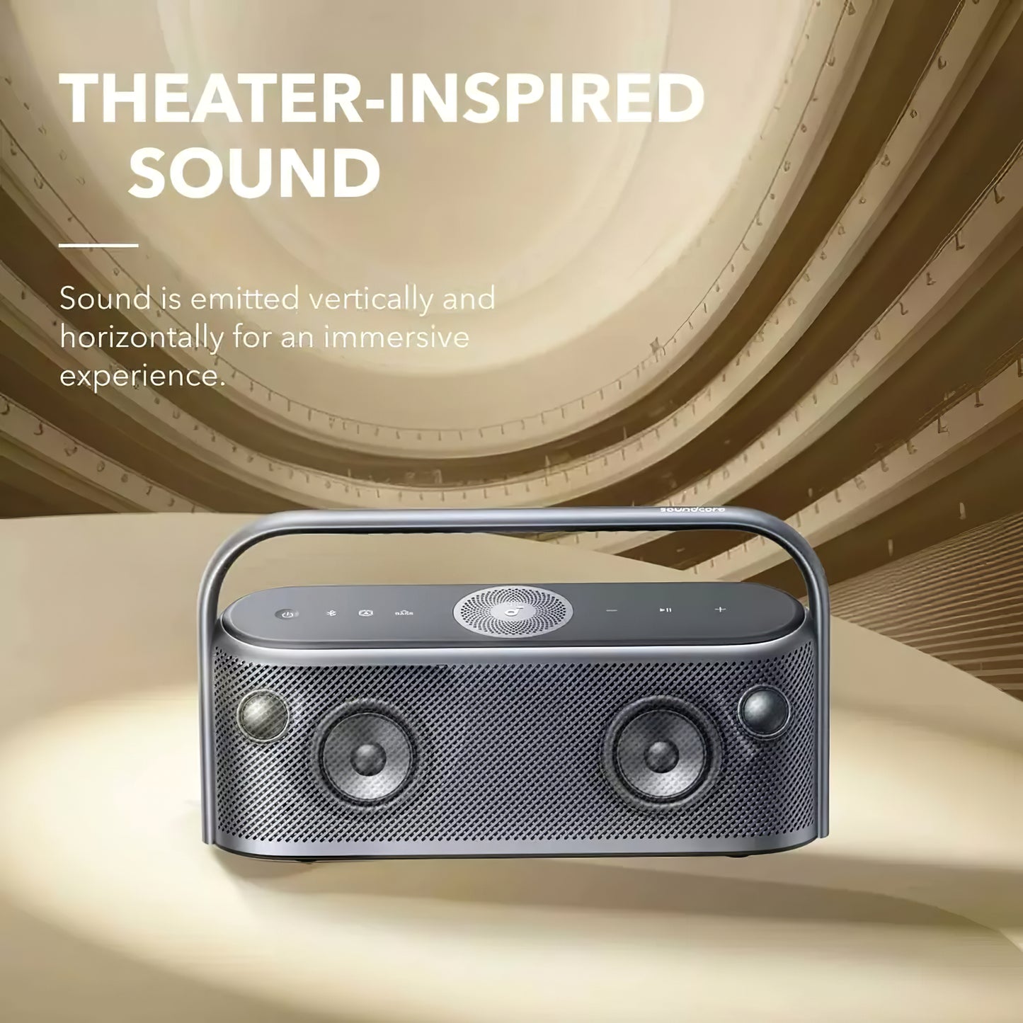 Coluna Portátil Bluetooth Anker SoundCore Motion X600, 50W, À Prova de Água, Preta A3130011