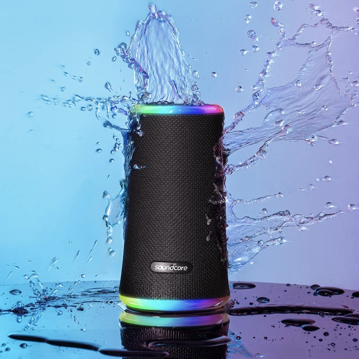 Altifalante Bluetooth portátil Anker SoundCore Flare 2, 20 W, RGB, à prova de água, preto A3165G11 