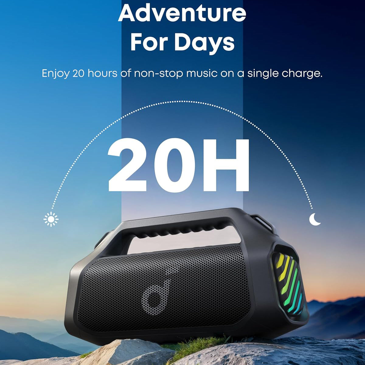 Coluna Portátil Bluetooth Anker SoundCore Boom 2 Pro, 140W, TWS, RGB, à prova de água, Preta A3134A11
