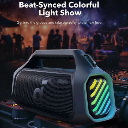Coluna Portátil Bluetooth Anker SoundCore Boom 2 Plus, 140W, TWS, RGB, à prova de água, Azul A3134031