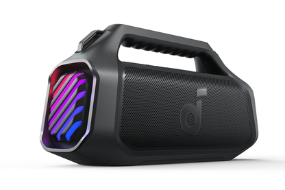 Coluna Portátil Bluetooth Anker SoundCore Boom 2 Plus Nova Versão, 140W, TWS, RGB, À Prova de Água, Preta A3134012
