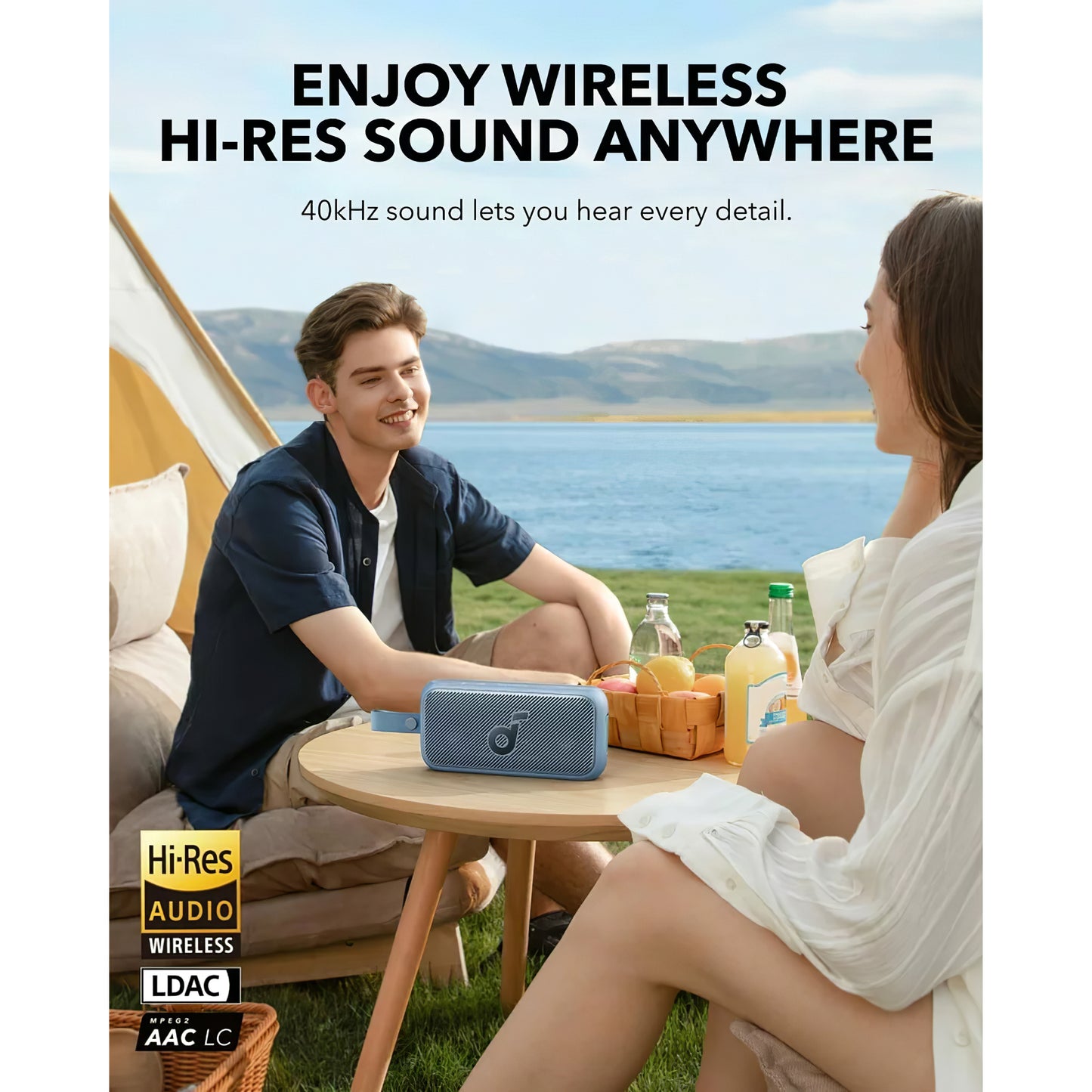 Altifalante portátil Bluetooth Anker SoundCore Motion 300, 30W, TWS, à prova de água, azul A3135031 