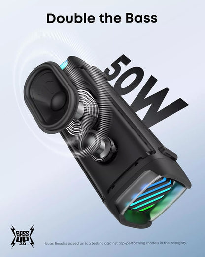 Coluna Portátil Bluetooth Anker SoundCore Boom 3i, 50W, RGB, à prova de água, Preta D5100010