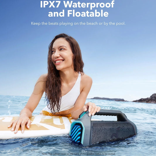 Coluna Portátil Bluetooth Anker SoundCore Boom 2 Plus, 140W, TWS, RGB, à prova de água, Azul A3134031