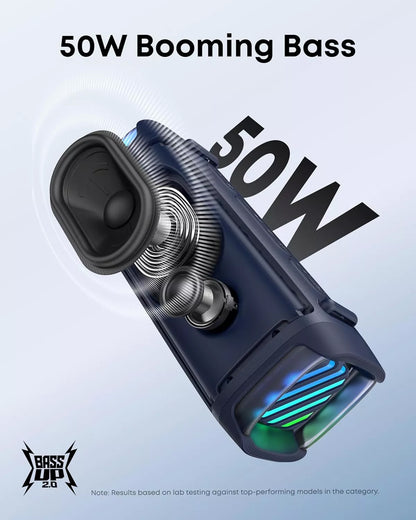 Coluna Portátil Bluetooth Anker SoundCore Boom 3i, 50W, RGB, à Prova de Água, Azul D5100030