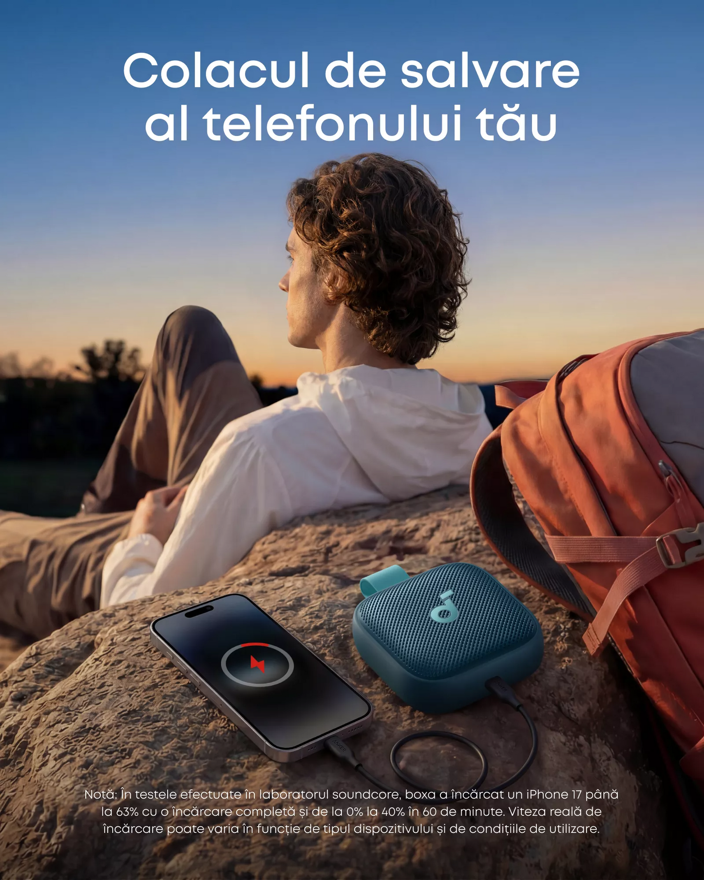 Coluna Portátil Bluetooth Anker SoundCore Boom Go 3i, 15W, TWS, RGB, À Prova de Água, Azul D5103030