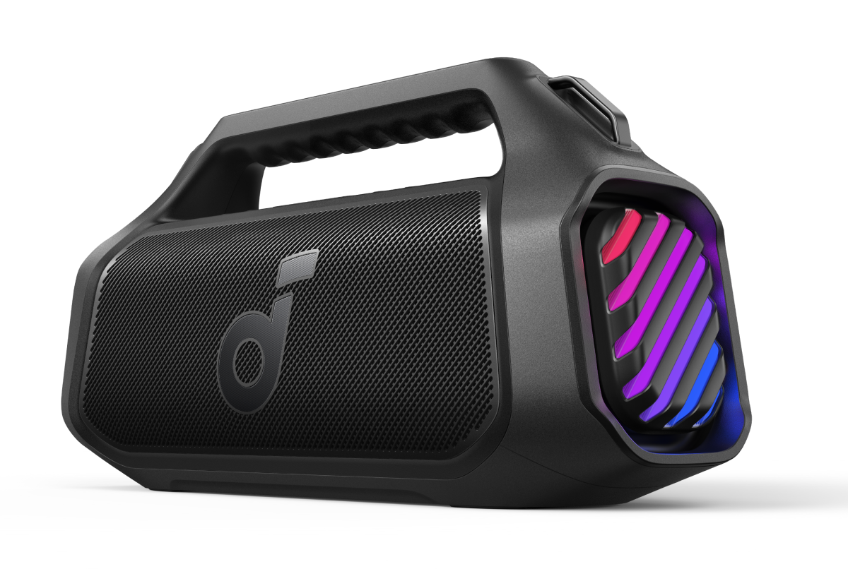 Coluna Portátil Bluetooth Anker SoundCore Boom 2 Plus Nova Versão, 140W, TWS, RGB, À Prova de Água, Preta A3134012