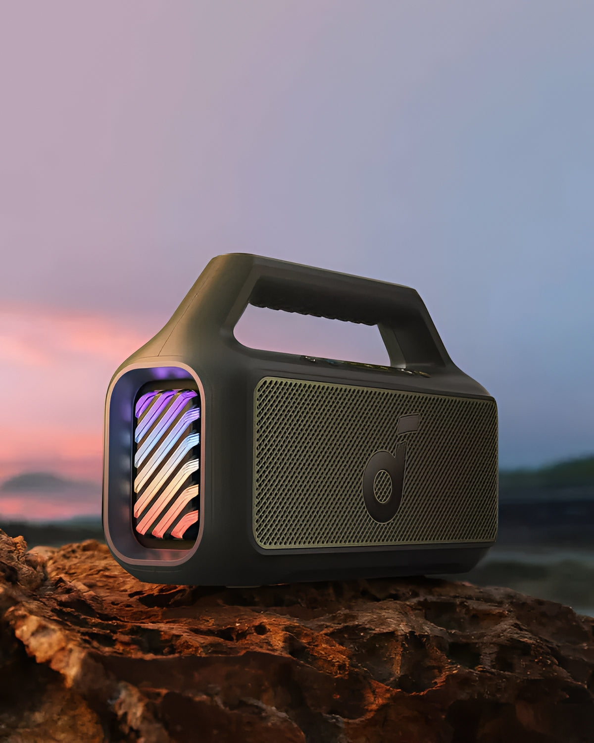Coluna Portátil Bluetooth Anker SoundCore Boom 2 Nova Versão, 80W, TWS, RGB, À Prova de Água, Verde A3138062