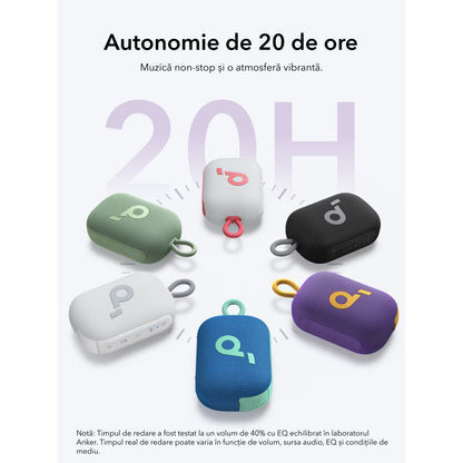 Coluna Portátil Bluetooth Anker SoundCore Select 4 Go, 5W, TWS, À Prova de Água, Roxa A31X10Q1