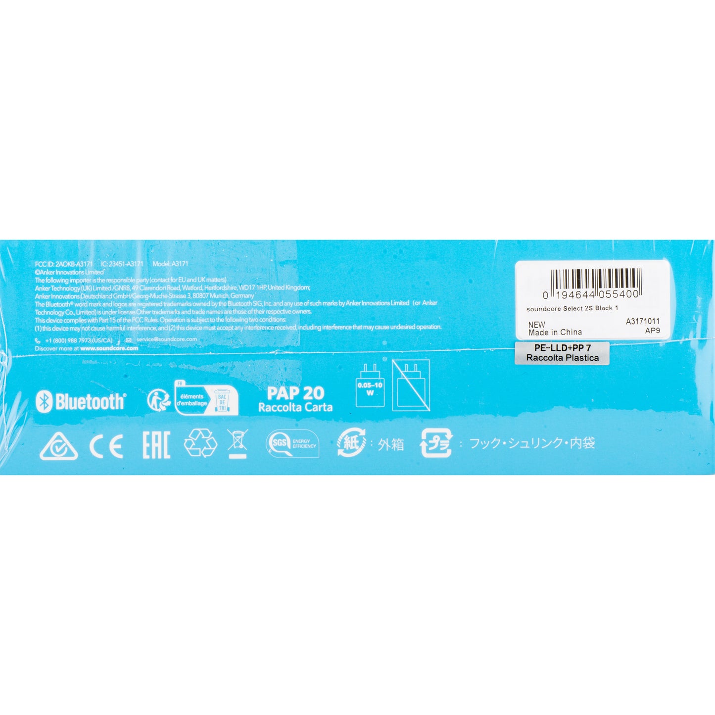 Coluna Bluetooth Anker SoundCore Select 2S, 20W, à prova de água, Preta A3171011