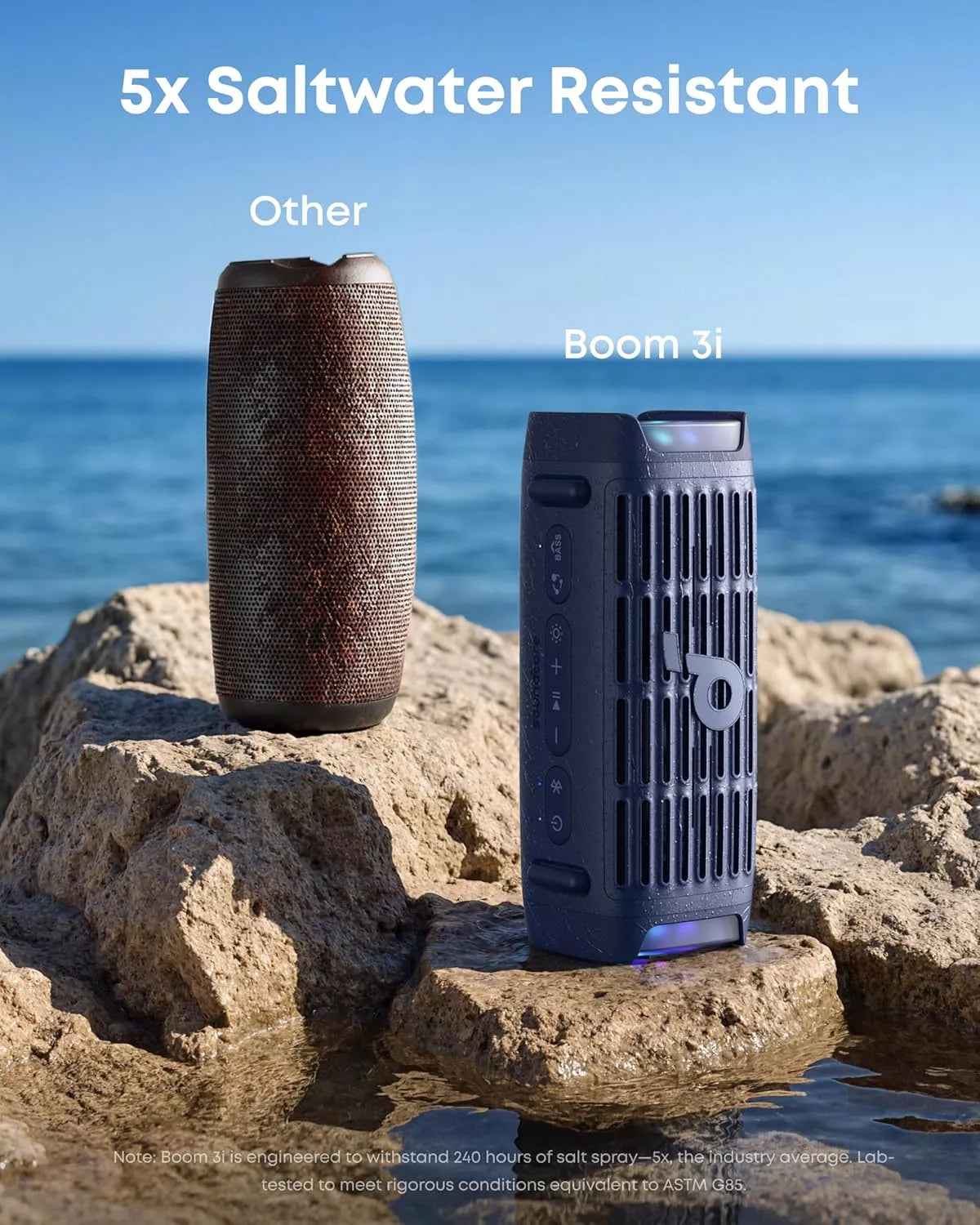 Coluna Portátil Bluetooth Anker SoundCore Boom 3i, 50W, RGB, à Prova de Água, Azul D5100030