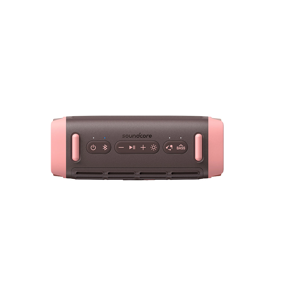 Coluna Portátil Bluetooth Anker SoundCore Boom 3i, 50W, RGB, à Prova de Água, Castanho Rosa D5100080