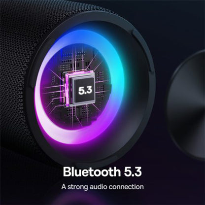 Altifalante Bluetooth portátil Baseus AeQur V020, 2 x 7,5 W, TWS, RGB, à prova de água, preto A20067900117-00 