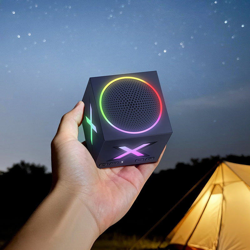 Coluna Portátil Bluetooth Borofone BR101 Rubik, 5W, TWS, RGB, Azul