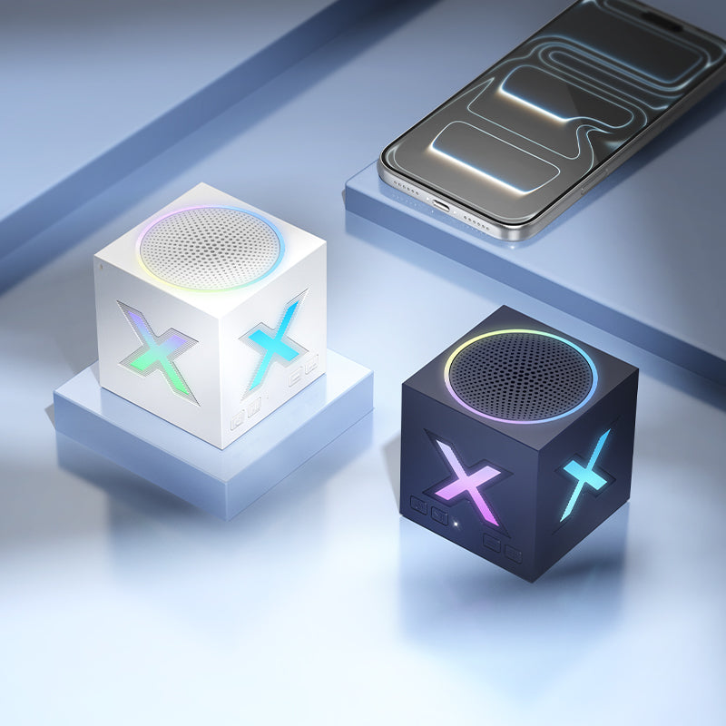 Coluna Portátil Bluetooth Borofone BR101 Rubik, 5W, TWS, RGB, Azul