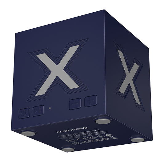 Coluna Portátil Bluetooth Borofone BR101 Rubik, 5W, TWS, RGB, Azul